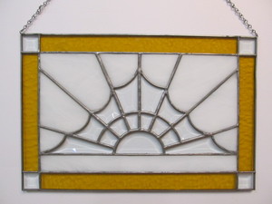 lot 162 image: Nice Sunrise Hanging Stained Glass
