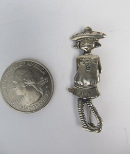 lot 151 image: Signed MARY ENGELBREIT Sterling Silver Brooch Pin