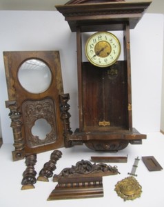 lot 91 image: Antique German Regulator Clock (As Is)