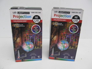 lot 93 image: 2 New In Box Christmas Light Kaleidoscope Projectors