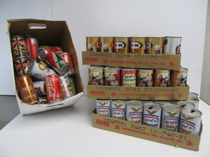 lot 45 image: Large Lot of Vintage Advertising Soda Cans