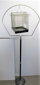 lot 134 image: Vintage Mid Century Bird Cage wStand