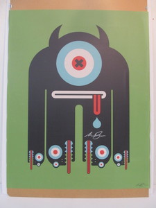 lot 118 image: Aesthetic Apparatus Monster ARTIST SIGNED Screenprint - Doom - Mister Tibbets