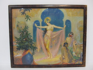 lot 119 image: Vintage 1920s-30s Art Nouveau Belly Dancer Print by Charles Bosseron Chambers