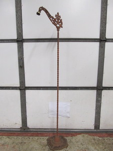 lot 127 image: Antique Wrought Iron Bridge Lamp 