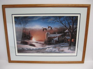 lot 71 image: Framed Signed TERRY REDLIN Open Edition Print - The Sharing Season II