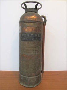 lot 107 image: Old Vintage Duluth, Minnesota HICKORY Copper Fire Extinguisher 
