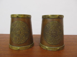 lot 188 image: Signed Vintage Copper Drinking Tankards