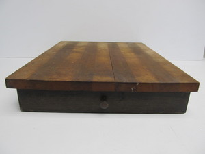 lot 217 image: Vintage Wooden Cutting Board wDrawer