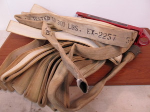 lot 241 image: Heavy Duty Vintage Commercial Fire Hose Rack w Hose
