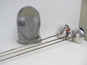 lot 280 image: 3 Fencing Swords & Mask
