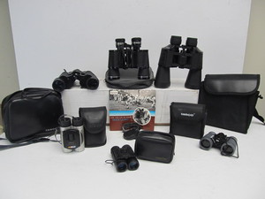 lot 289 image: Lot of 6 Pairs of Binoculars wCases
