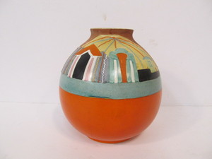 lot 319 image: Vintage 1930s Hand Painted Art Pottery Vase