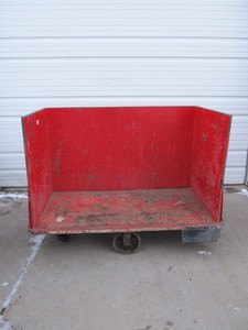 lot 16 image: Heavy Duty Vintage Rolling industrial Warehouse Cart