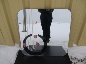 lot 86 image: Vintage Signed DAVID MARSHALL Deco Wall Mirror