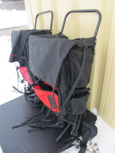 lot 99 image: Matching Pair of Large HikingCamping CAMP TRAILER Backpacks 