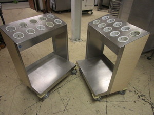 lot 213 image: ATLAS ROLLING TRAY AND SILVERWARE STATIONS