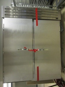 lot 201 image: TRUE TWO SECTION STAINLESS STEEL ROLL IN REFRIGERATOR
