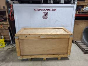 lot 6 image: Wood Crate  Chest - Built w 34 Plywood