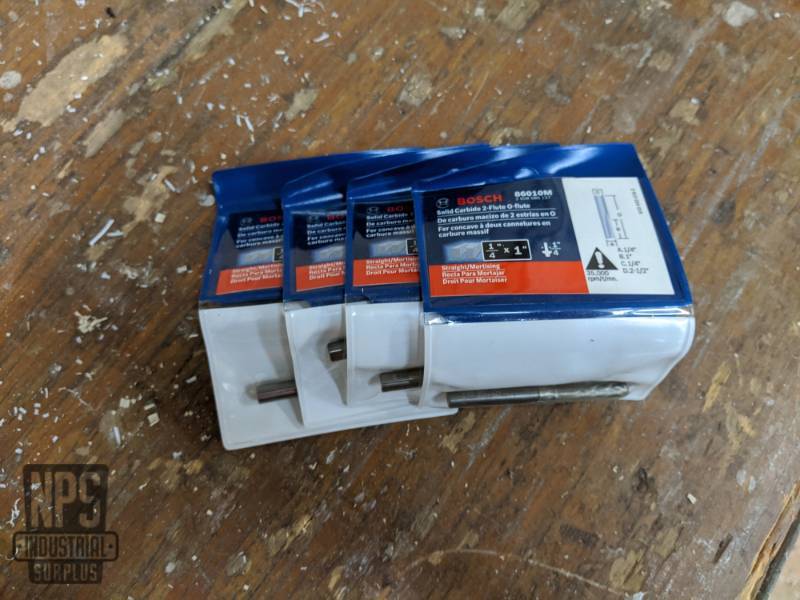 4 Bosch Solid Carbide Router Bits Model 86010m Manufacturer