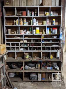 lot 8 image: Shelving  Bins and Contents 96 x 72