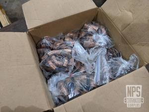 lot 87 image: Box Full of New Old Stock Copper Pipe Fittings