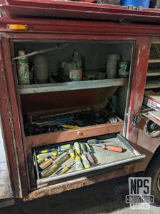 lot 95 image: Contents of Truck Cabinet - Tools, Hardware and More