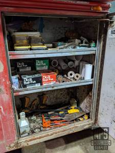 lot 98 image: Contents of Center Passenger Side Truck Cabinet - Tools, Hardware and More