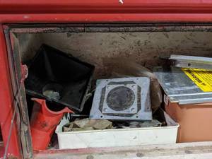 lot 99 image: Contents of Top Passenger Side Truck Cabinet - Tools, Hardware and More