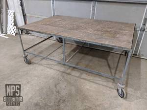 lot 111 image: Rolling Work Table 72 x 48 x 30