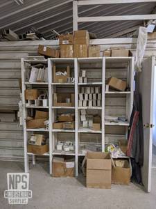 lot 118 image: Dimensional PVC Stock and Parts on Shelf and Mezzanine