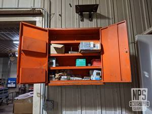 lot 129 image: Vintage Niehoff Cabinet w Contents 26-12 x 26 x 10