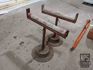 lot 137 image: (2) Material Rollers 28 x Adjustable Height