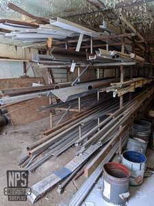 lot 22 image: Contents of Building #3 - Steel Stock Rack and Contents