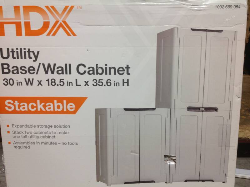 Hdx 36 In H X 30 In W X 19 In D Stackable Utility Base Wall