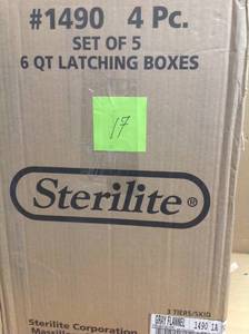 lot 17 image: Sterilite 64 Qt. Latching Storage Box not used