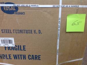 lot 65 image: Edsal 36 in. H x 18 in. W x 24 in. D Adjustable Steel Work Table  in good condition