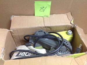 lot 81 image: RYOBI 6 Amp Corded 3 in. x 18 in. Portable Belt Sander  USED  in good condition