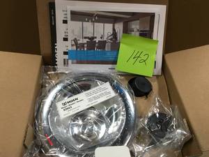 lot 142 image: Adler Single-Handle 4-Spray Tub and Shower Faucet with Valve in Chrome (Valve Included)
