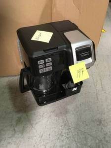 lot 197 image: FlexBrew Black 2-Way Programmable 12-Cup Coffee Maker with Built-In Timer and Automatic Shut-Off by Hamilton Beach