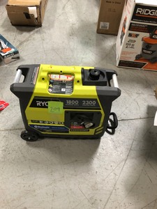 lot 209 image: RYOBI Bluetooth 2,300 Starting Watt Super Quiet Gasoline Powered Digital Inverter Generator in working conditions