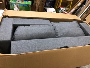 lot 208 image: Gray Alexandra Convertible Sectional in good conditions