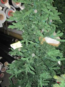 Artificial LED Tree in green, roughly 8 feet tall by Vickerman