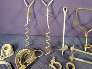 Assorted Stakes and Cables&nbsp