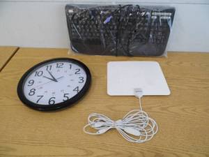 Clock - Keyboard - TV Antenna