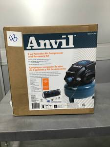 lot 43 image: ANVIL 2G Pancake Air Compressor with 7-Piece Accessories Kit
