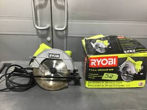 lot 52 image: RYOBI 13 Amp Corded 7-14 in. Circular Saw