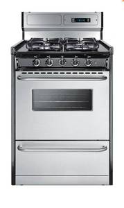 lot 8 image: SUMMIT APPLIANCE 20 inch 2.46 cu. ft. Gas Range in Stainless Steel