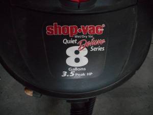 Used 8-gallon Shop Vac, Quiet Deluxe Series