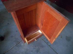 One Small Handmade Decorative Wood Wall Cabinet